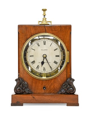 Lot 700 - A Mahogany Night Watchman's Table Clock,...