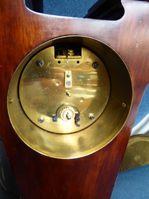 Lot 98 - An Edwardian mahogany inlaid mantel timepiece