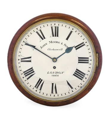 Lot 373 - A Mahogany 12-inch Dial Wall Timepiece, signed...