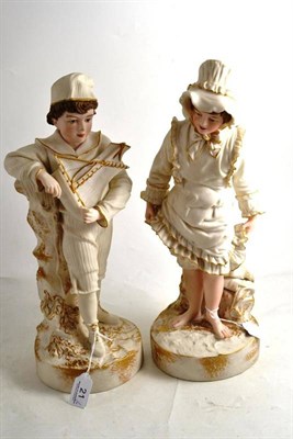 Lot 21 - Pair of Robinson & Leadbeater bisque figures