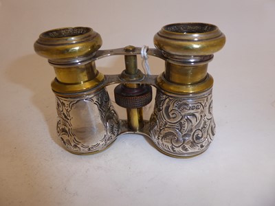 Lot 2263 - A Pair of Victorian Silver and Brass-Mounted 'Le Sporting Club Paris' Binoculars