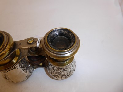 Lot 2263 - A Pair of Victorian Silver and Brass-Mounted 'Le Sporting Club Paris' Binoculars