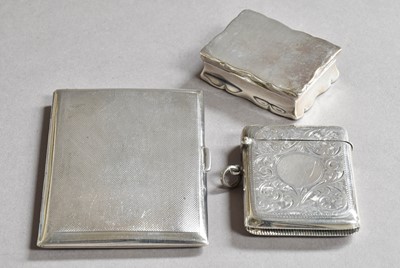 Lot 26 - Three Various Silver Boxes, comprising: a...