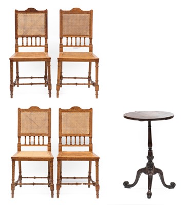Lot 178 - A Set of Four Beech Side Chairs, late 19th...