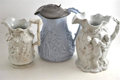Lot 29 - Three large stoneware jugs