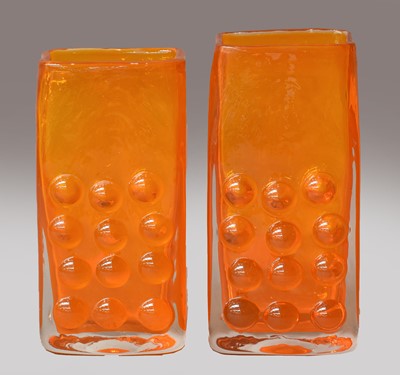 Lot 129 - Two Whitefriars glass vases by Geoffrey Baxter,...
