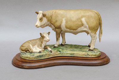 Lot 1107 - Border Fine Arts 'Simmental Cow and Calf' (Style One)