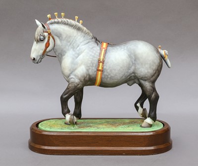 Lot 1204 - Royal Worcester Percheron Stallion ''Saltmarsh Silver Crest''