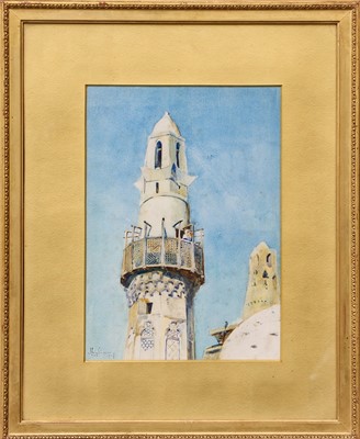 Lot 1036 - Henry Simpson 
'Mosque' minaret with a muezzin...
