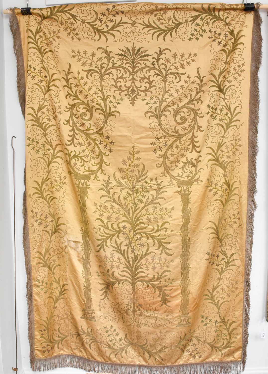 Lot 2018 - Early 19th Century Indian Yellow Silk Bed...