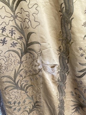 Lot 2018 - Early 19th Century Indian Yellow Silk Bed...
