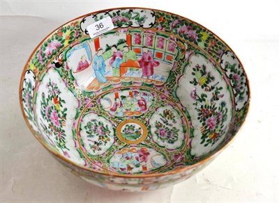 Lot 36 - Late 19th century famille rose Canton bowl