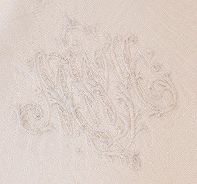 Lot 2029 - Composite Collection of White Linen Damask...