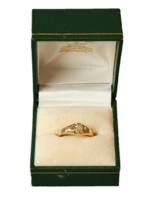 Lot 221 - A diamond solitaire ring, stamped '18C',...