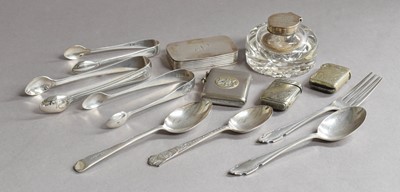 Lot 25 - A Collection of Assorted Silver, including: a...