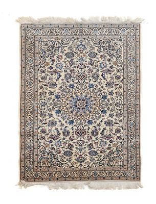 Lot 548 - Nain Rug Central Iran, circa 1970, The ivory...