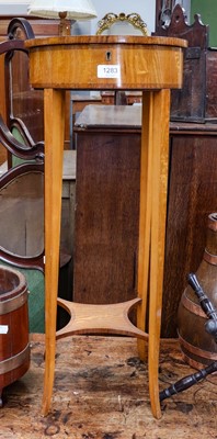 Lot 1283 - A satinwood late 19th Century ladies work box...