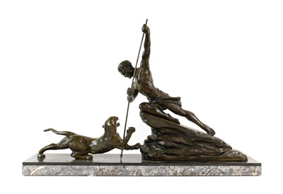 Lot 323 - After Rene Varnier: A Patinated Spelter Figure...