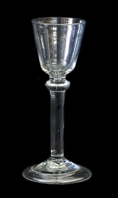 Lot 7 - A Balustroid Wine Glass, circa 1740, the...