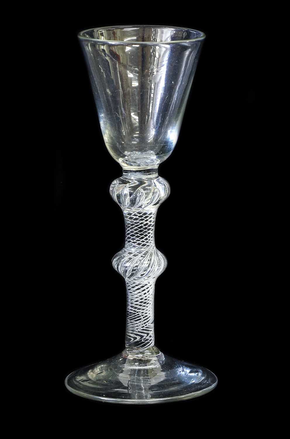 Lot 20 - A Wine Glass, circa 1755, the rounded funnel...