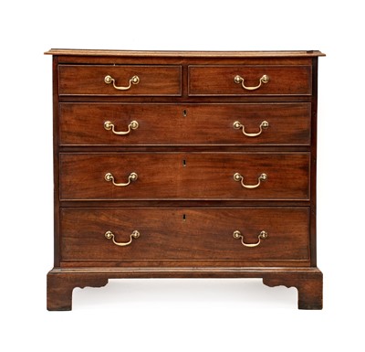 Lot 245 - A George III Mahogany and Pine-Lined Straight...