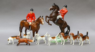 Lot 1136 - Beswick Hunting Group