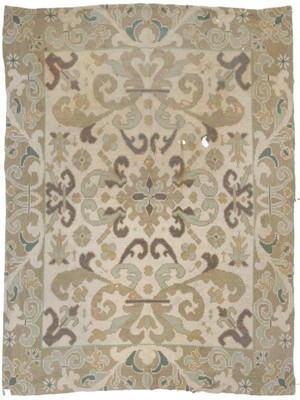 Lot 362 - European Needlepoint Rug, circa 1910 Handwoven...