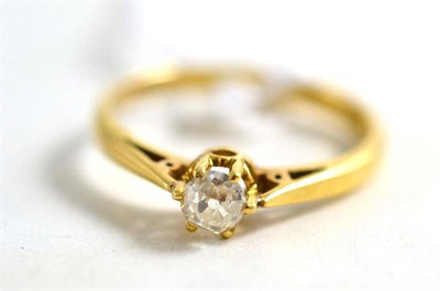 Lot 67 - An old cut diamond solitaire ring, estimated diamond weight 0.25 carat approximately