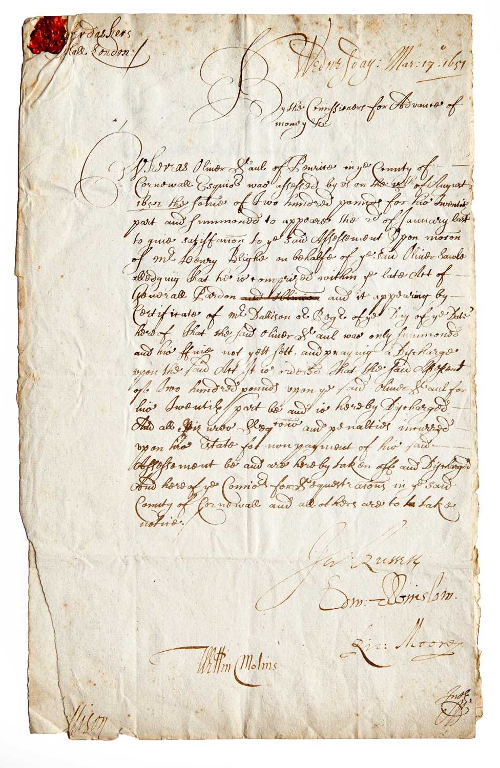 Lot 153 - Pilgrim Fathers Winslow (Edward), A manuscript...