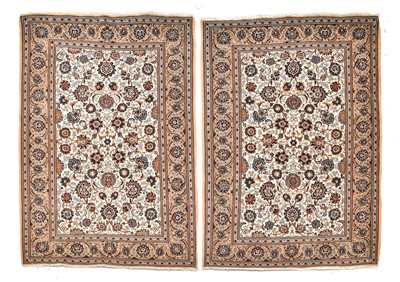 Lot 446 - Pair of Kashan Rugs Central Iran, circa 1950...