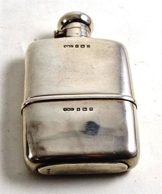 Lot 78 - A silver hip flask, Birmingham 1912