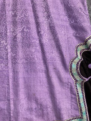 Lot 2151 - Early 20th Century Purple Figured Silk Chinese...