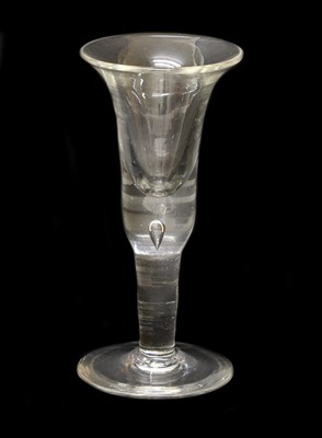 Lot 14 - A large wine glass, circa 1750, the...