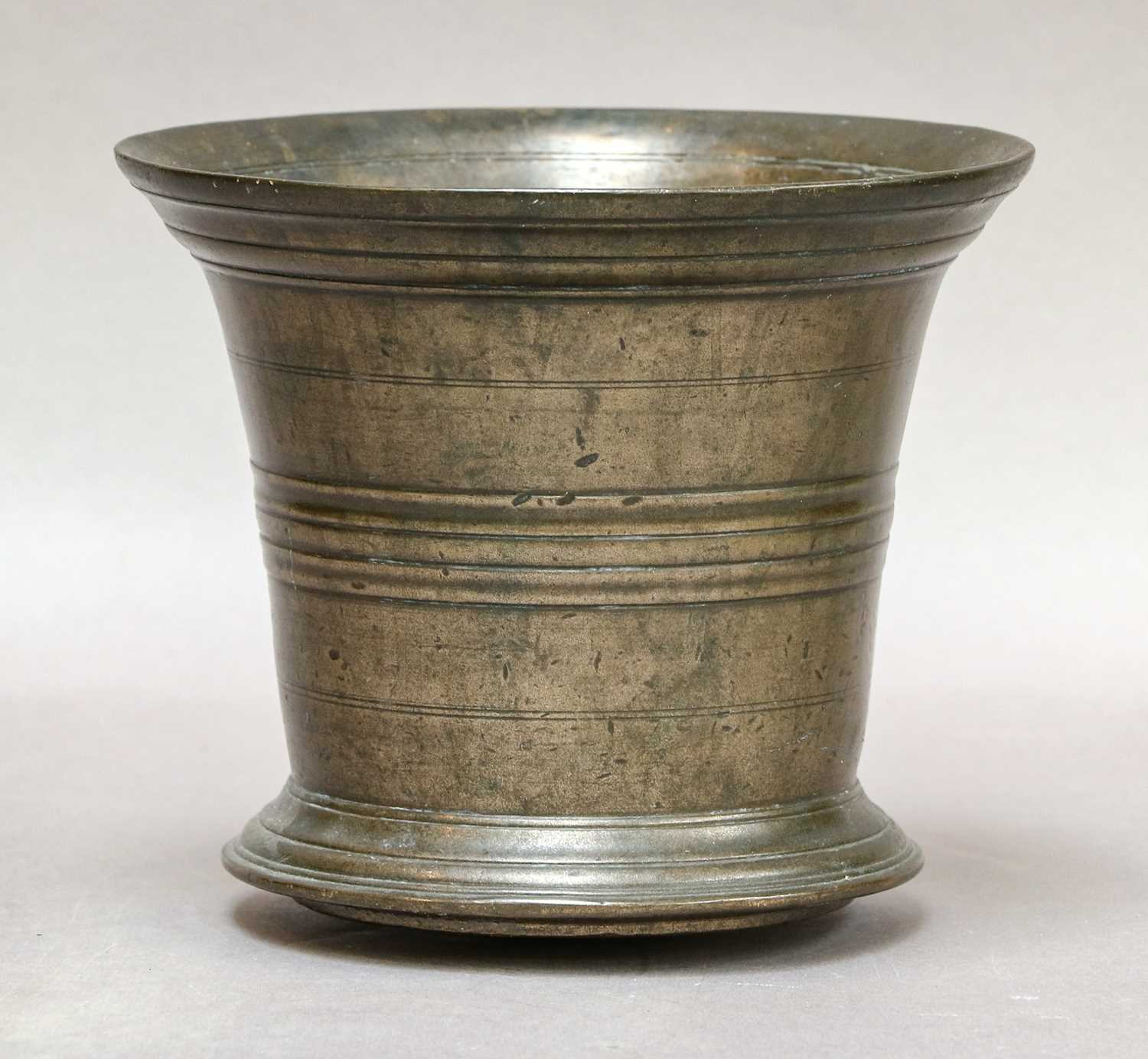 Lot 153 - A 17th century bronze mortar; a pair of...