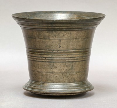 Lot 153 - A 17th century bronze mortar; a pair of...