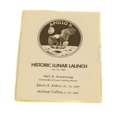 Lot 58 - Apollo 11 Historic Lunar Launch Commemorative Menu