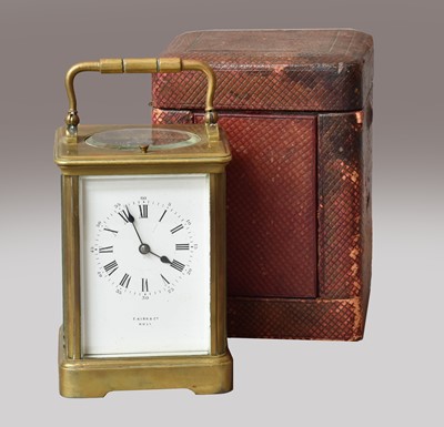 Lot 115 - A brass striking and repeating carriage clock,...