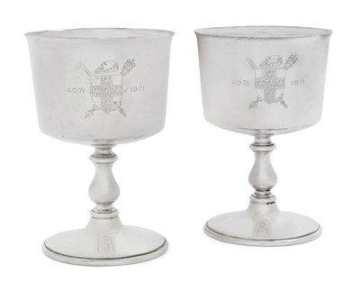 Lot 2323 - A Pair of Elizabeth II Silver Goblets