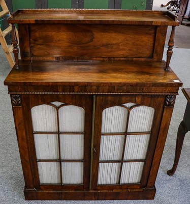 Lot 1197 - A Regency rosewood chiffonier the top with a...