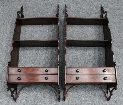 Lot 1126 - A pair of 19th century mahogany three tier...