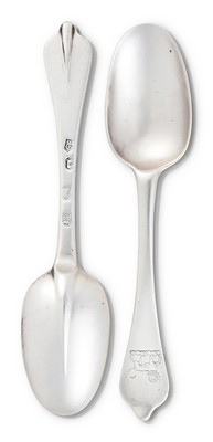 Lot 2005 - A Pair of Queen Anne Silver Table-Spoons