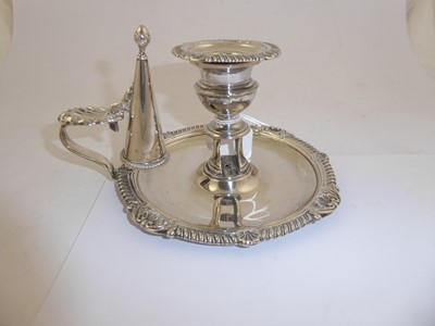 Lot 2018 - A George III Silver Chamber-Candlestick