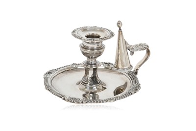 Lot 2018 - A George III Silver Chamber-Candlestick