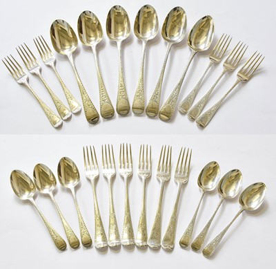 Lot 84 - A George III and Later Silver Table-Service,...