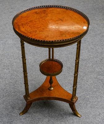 Lot 1201 - An 19th century French burr walnut and brass...