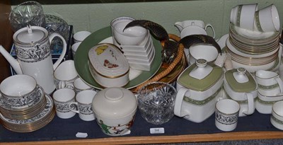 Lot 94 - Shelf of assorted china and glass including Royal Worcester 'Padua' coffee set and a Royal...