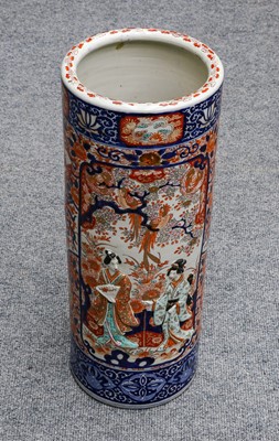 Lot 253 - A Japanese imari stick stand, Meiji period,...
