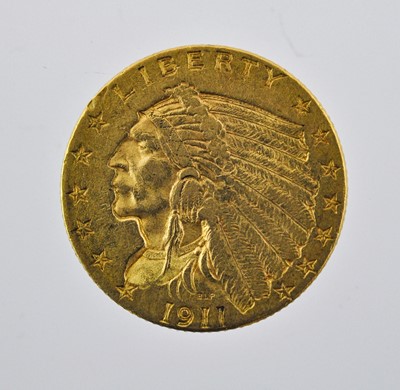 Lot 435 - USA, Gold 'Quarter Eagle' $2.50 1911, obv....