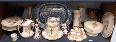 Lot 261 - A collection of ceramics including; Crown...