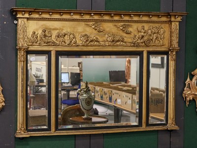 Lot 1210 - A Regency inverted break front gilt sectional...